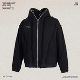 THUG CLUB washed hooded sweatshirt, wasteland style cardigan jacket, trendy brand loose hoodie