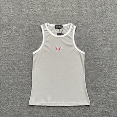 Thug Club American High Street Trendy Brand Summer Retro Contrast Letter Logo Embroidered Sleeveless Tank Top Sweatshirt Fog