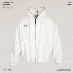 THUG CLUB washed hooded sweatshirt, wasteland style cardigan jacket, trendy brand loose hoodie