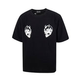 Thug Club小众潮牌双鬼头印花星月logo短袖美式复古休闲纯棉T恤潮