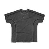ThugClub 25SS 星月刺绣朴宰范暴徒俱乐部同款重磅拼接网眼T恤