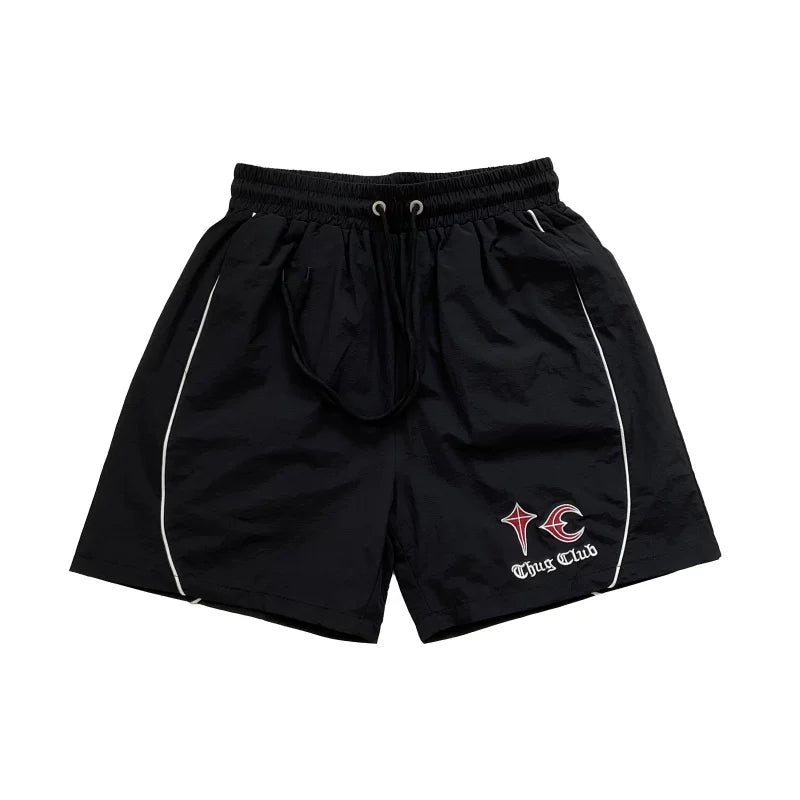 Thug Club TC Basic26纯色刺绣装饰基础款宽松休闲五分速干短裤夏