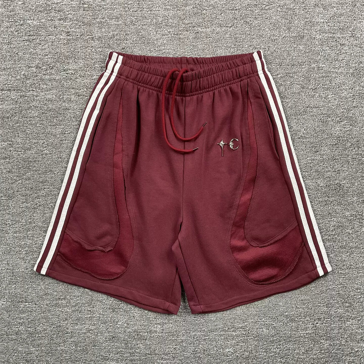 D3242 wine red shorts