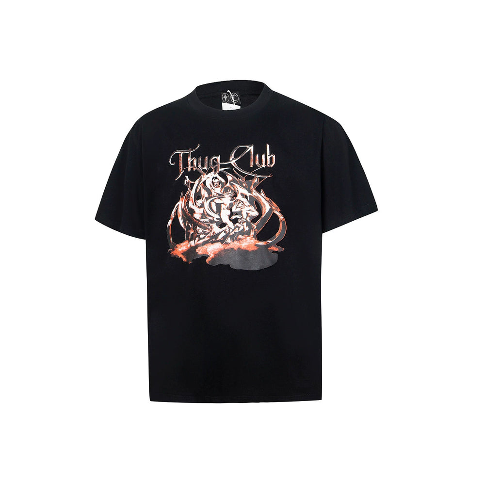 thug club新款2026夏季宽松休闲短袖上衣T恤男女美式潮流小众潮牌 (1)