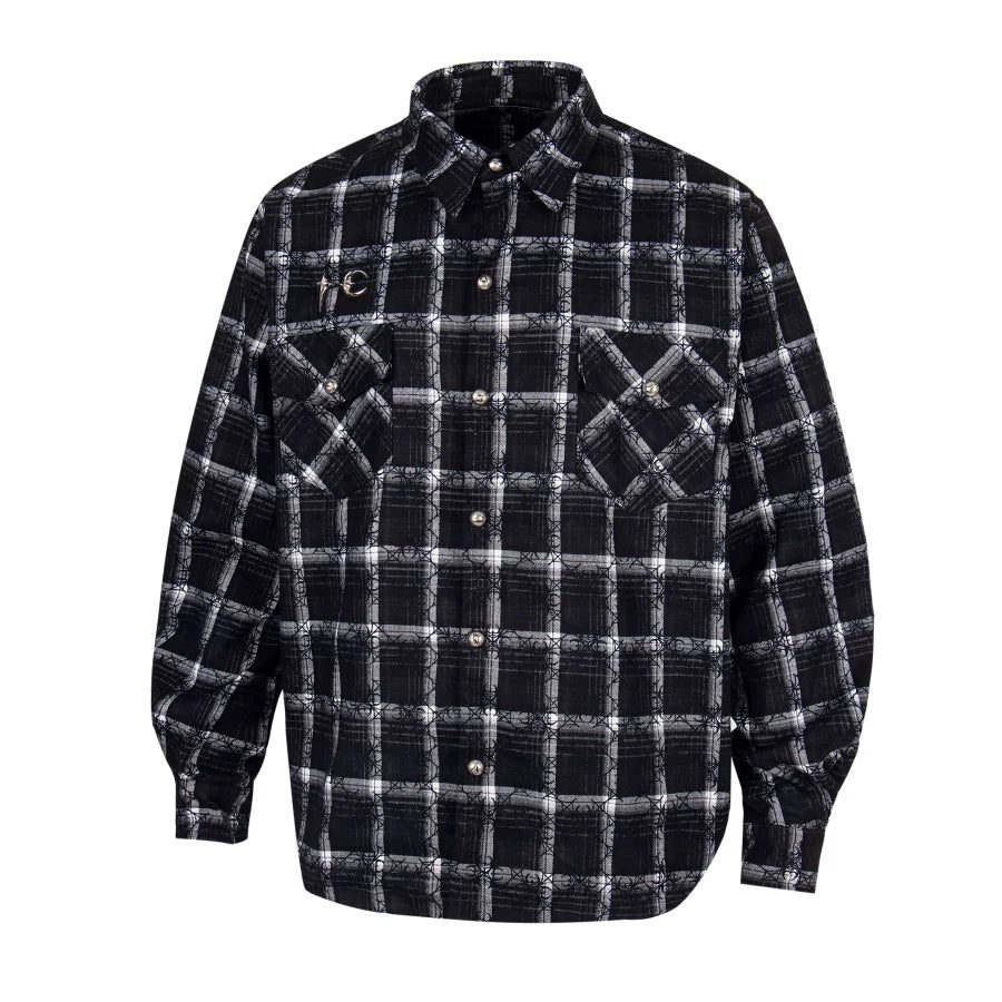 Thug Club American retro checkered long sleeved shirt, men's and women's loose and versatile casual trendy brand jacket jacket, autumn