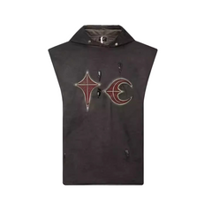 Thug Club embroidered hole-cutting hooded tank top