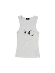 Thug Club American Retro Printed Elastic Sports Sleeveless Tank Top Thin and Versatile Bottom Inner Top Summer