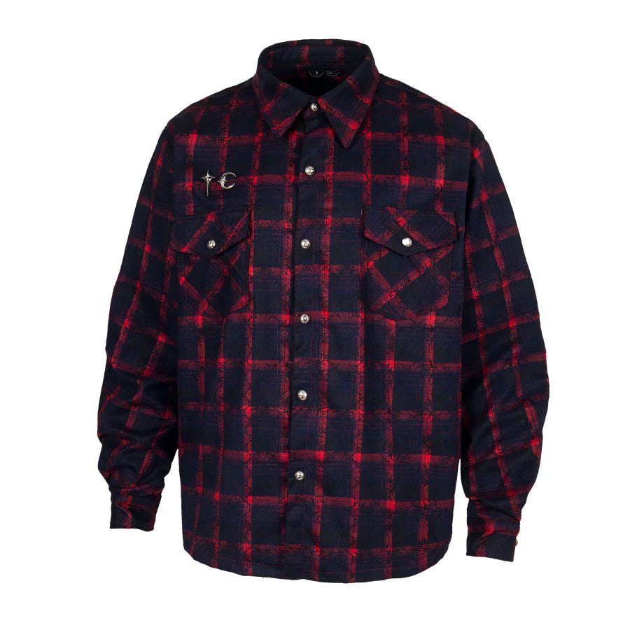 Thug Club American retro checkered long sleeved shirt, men's and women's loose and versatile casual trendy brand jacket jacket, autumn